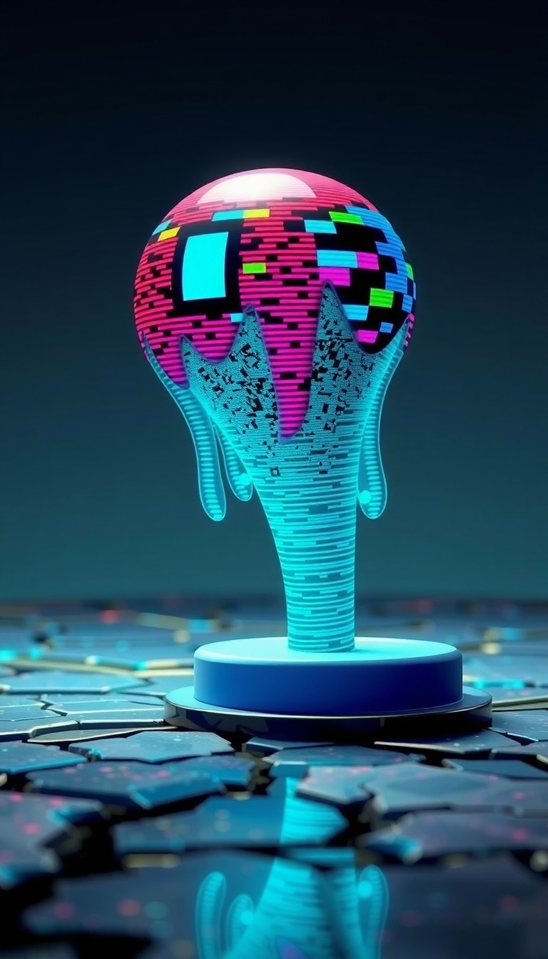 Pao mise en page internet vidéo illustration 3d serveur IA générative AI freelance paris studio de création magazines 005